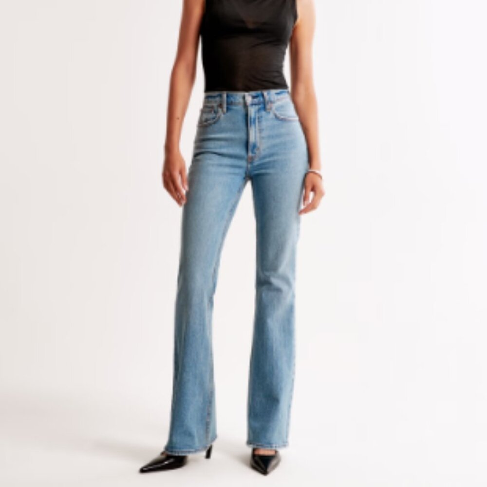 A&F 70s flare high waisted jeans